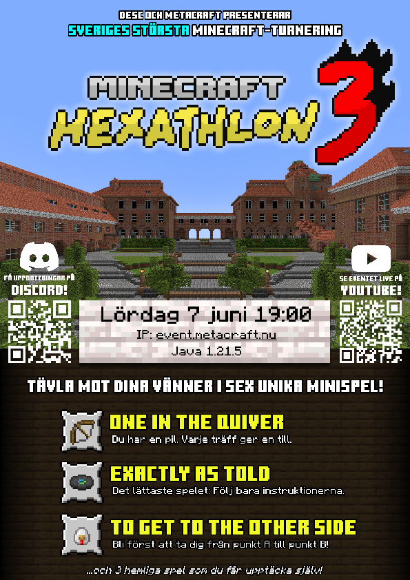 Minecraft Hexathlon poster